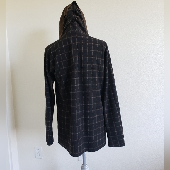 Anthropologie Sanctuary Windowpane Plaid Wrap Sweater Cardigan size Small - Picture 6 of 14